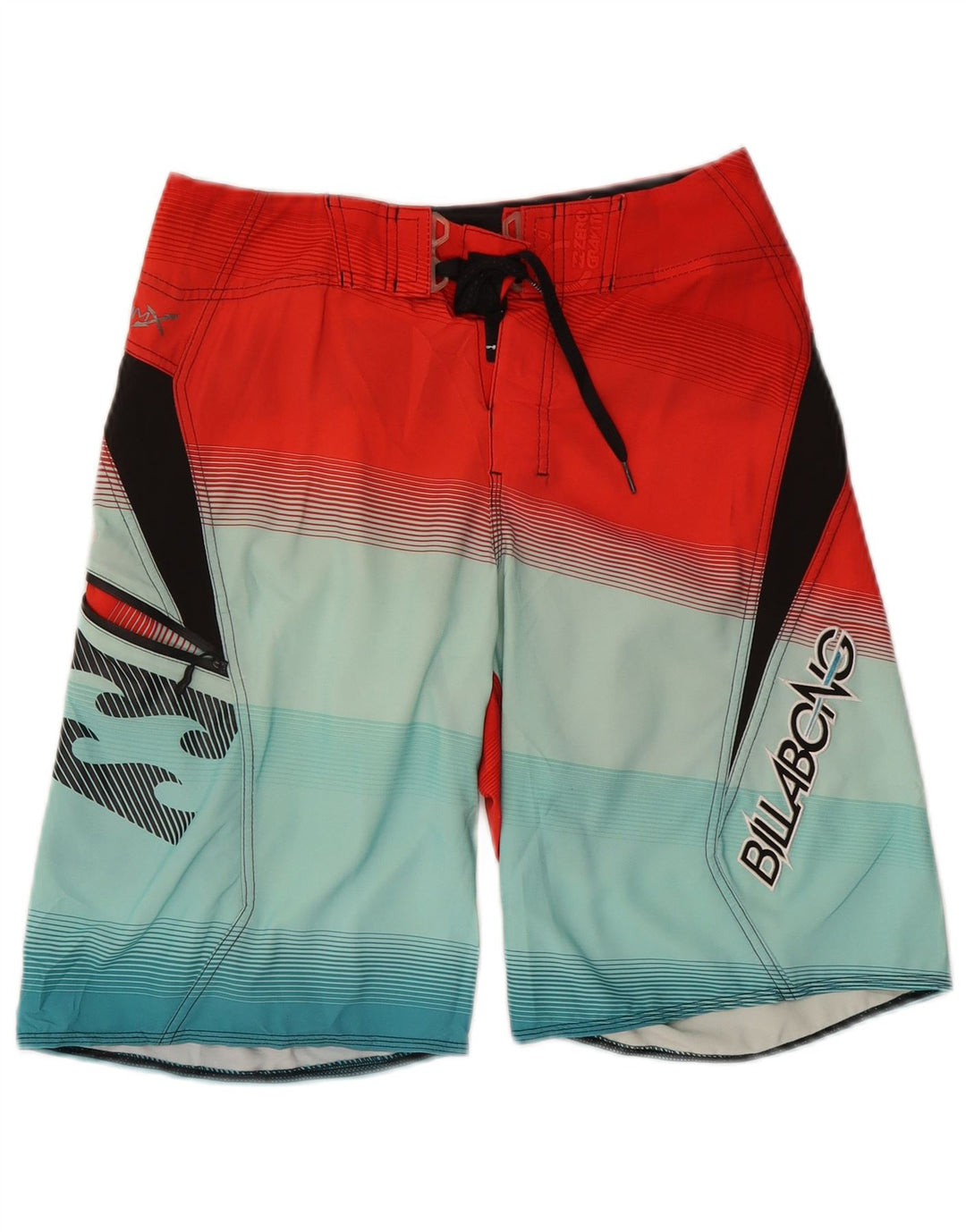 BILLABONG Herren-Badeshorts mit Grafik, Größe S, Rot, Farbblock-Polyester