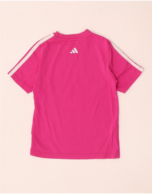Adidas Mädchen T-Shirt mit normaler Grafik, 7–8 Jahre, Rosa, Baumwolle