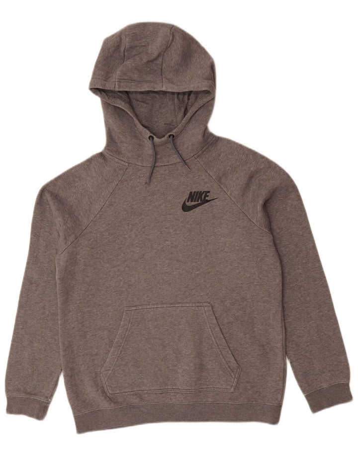 Nike Herren-Kapuzenpullover, klein, grau gefleckte Baumwolle