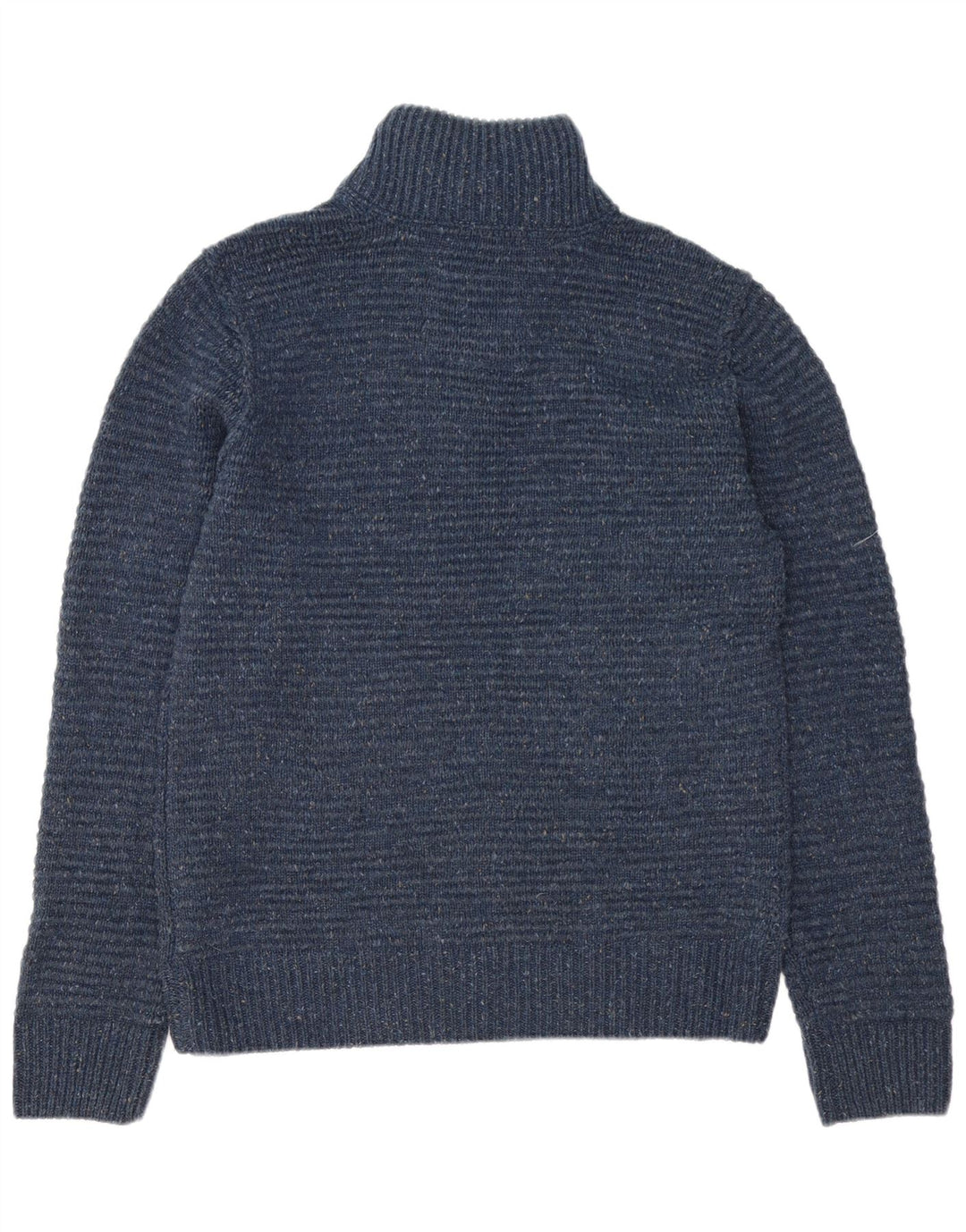 Fat Face Herren-Pullover mit Reißverschluss am Hals, mittelblaues Acryl