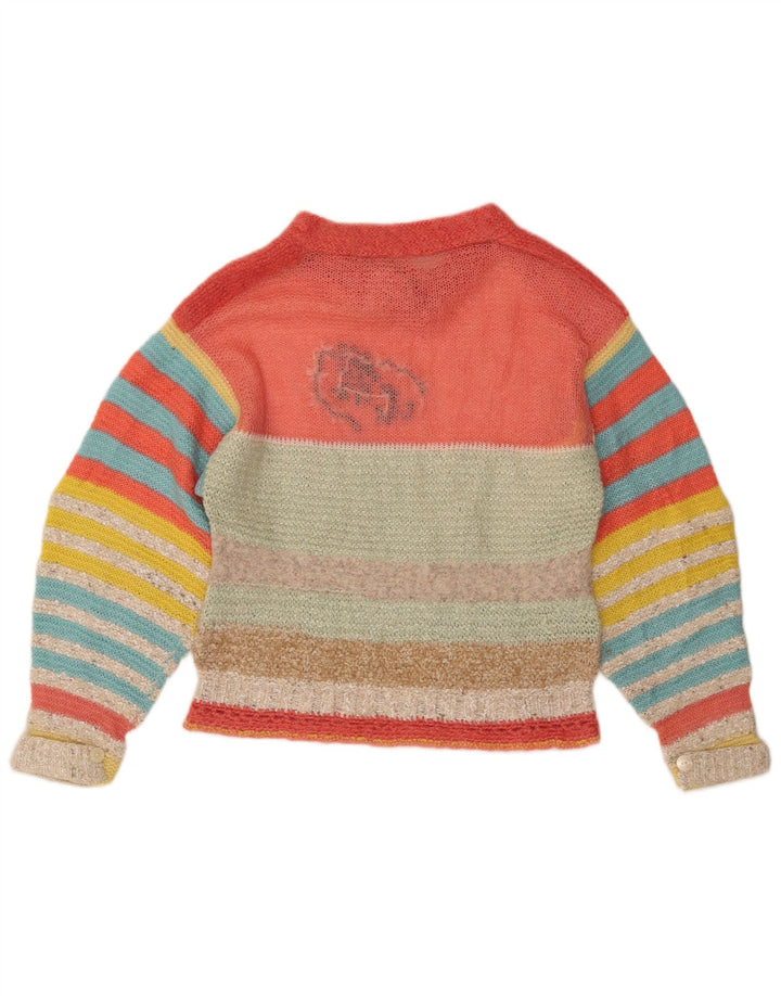 VINTAGE Damen-Pullover mit U-Boot-Ausschnitt, Gr. 14, mittelmehrfarbig