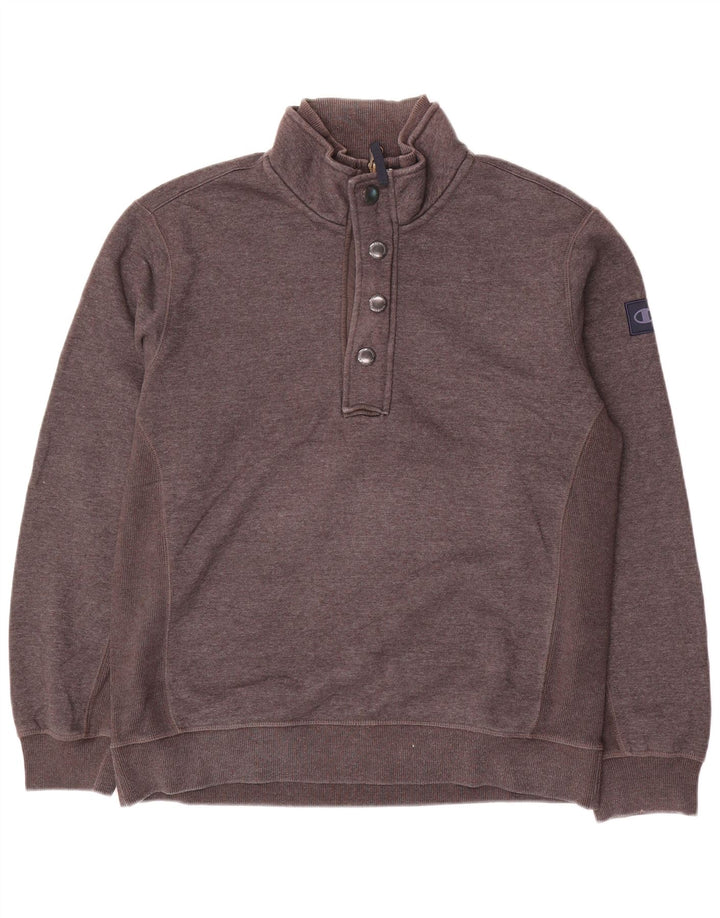Champion Herren-Sweatshirt mit 1/4-Reißverschluss, XL, graue Baumwolle