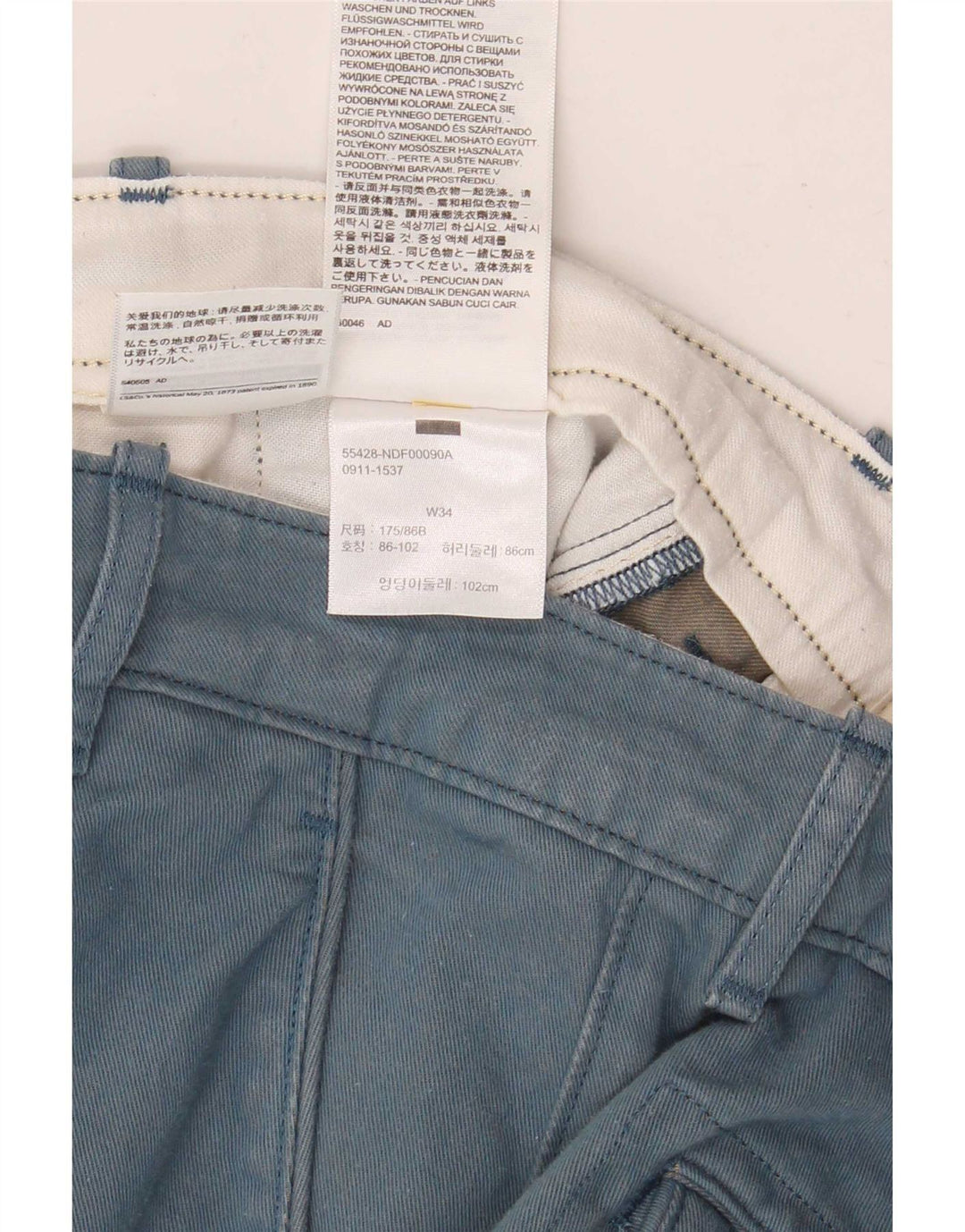 Levi's Herren-Chinoshorts W34, große blaue Baumwolle