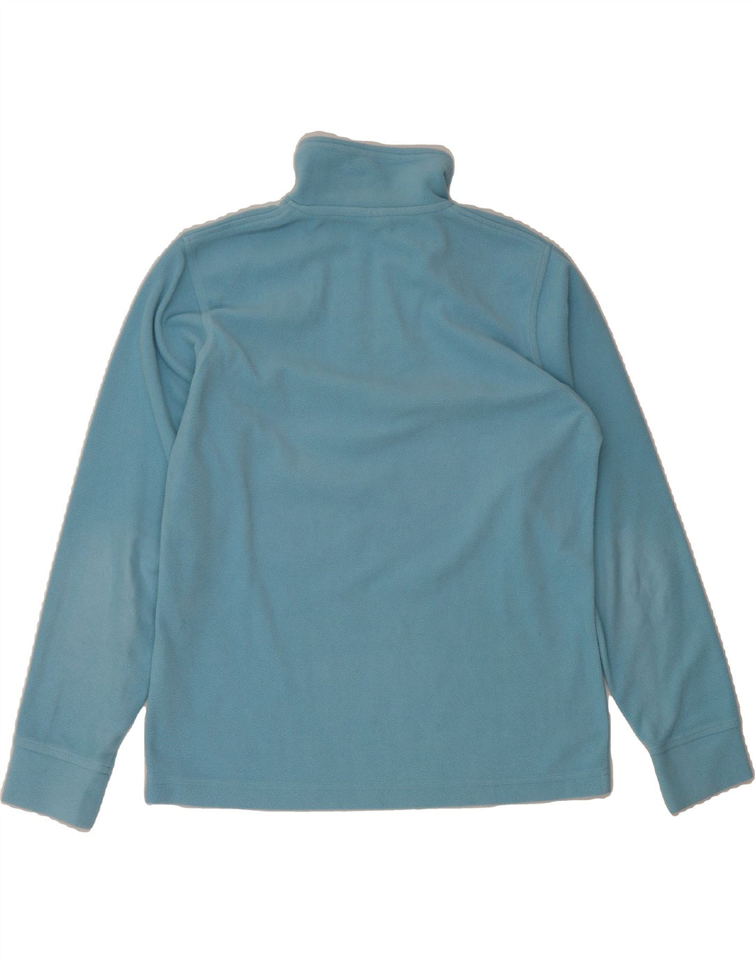 REEBOK Womens Zip Neck Fleece Jumper UK 14 Medium Blue Polyester Vintage Reebok and Second-Hand Reebok from Messina Hembry 