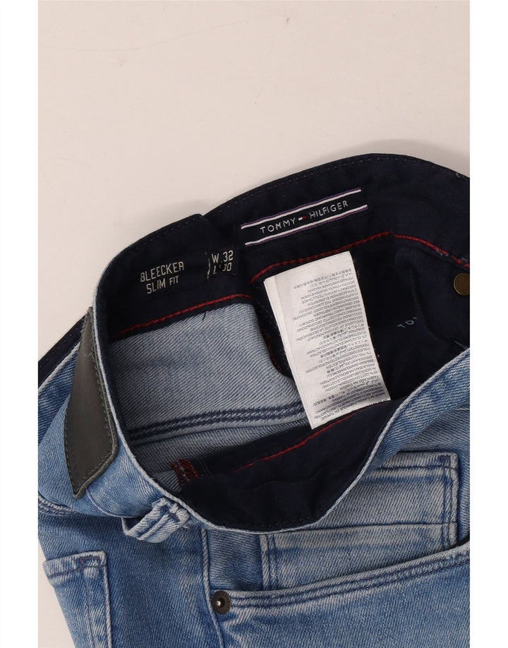 Tommy Hilfiger Herren Bleecker Slim Jeans W32 L30 Blaue Baumwolle