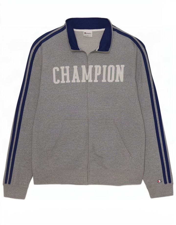 Champion Herren-Trainingsanzugoberteil mit Grafik, XL, Grau