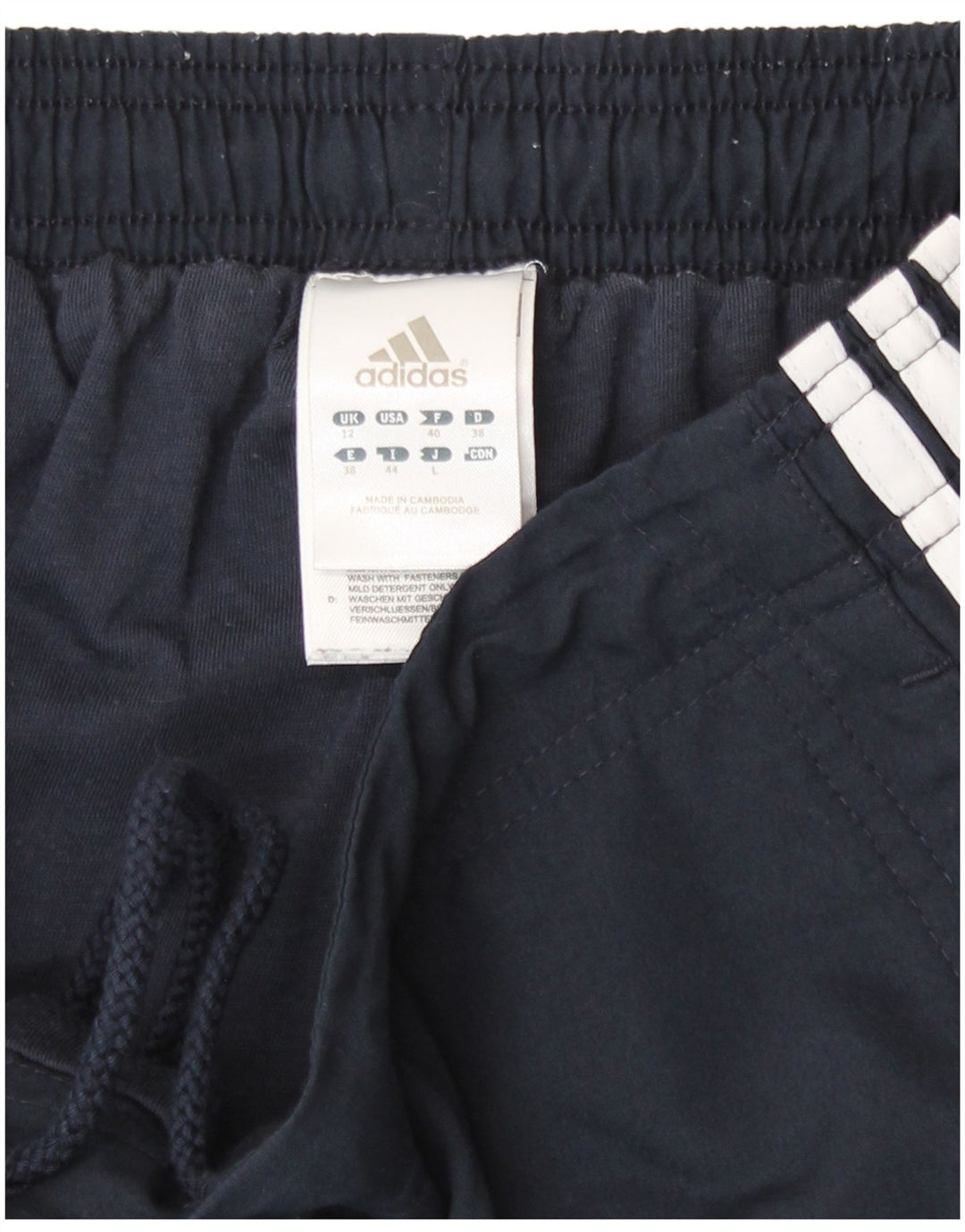 Adidas Damen-Trainingshose UK 12 Mittel Marineblau Polyester