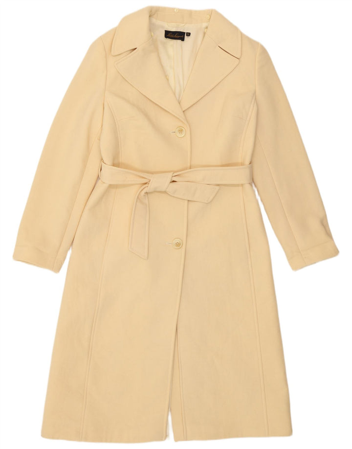Luisa Spagnoli Damen Mantel IT 44 Medium Off White Polyamid