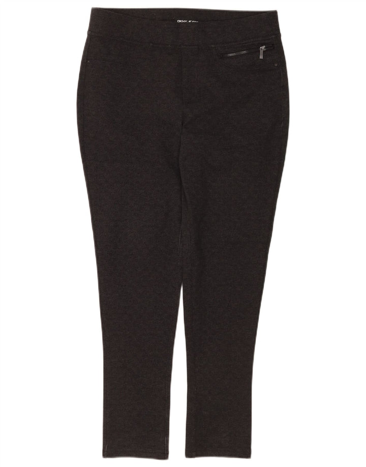 Dkny Damen Skinny Freizeithose Medium W30 L28 Grau kariertes Polyester