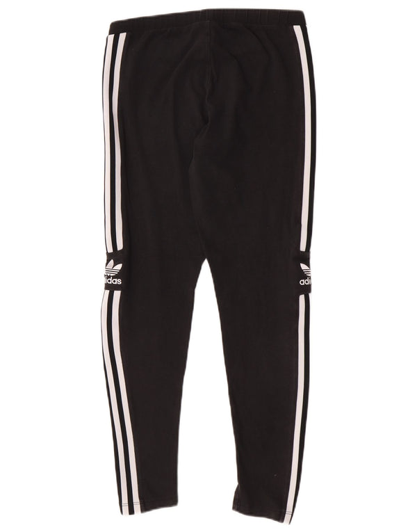 Adidas Damen Graphic Slim Fit Leggings UK 14 Medium Schwarz gestreift Sport