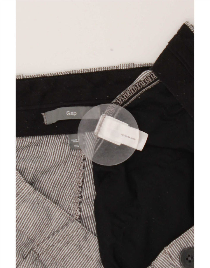 Gap Mens Chino Shorts W36 Large Grey Pinstripe Cotton