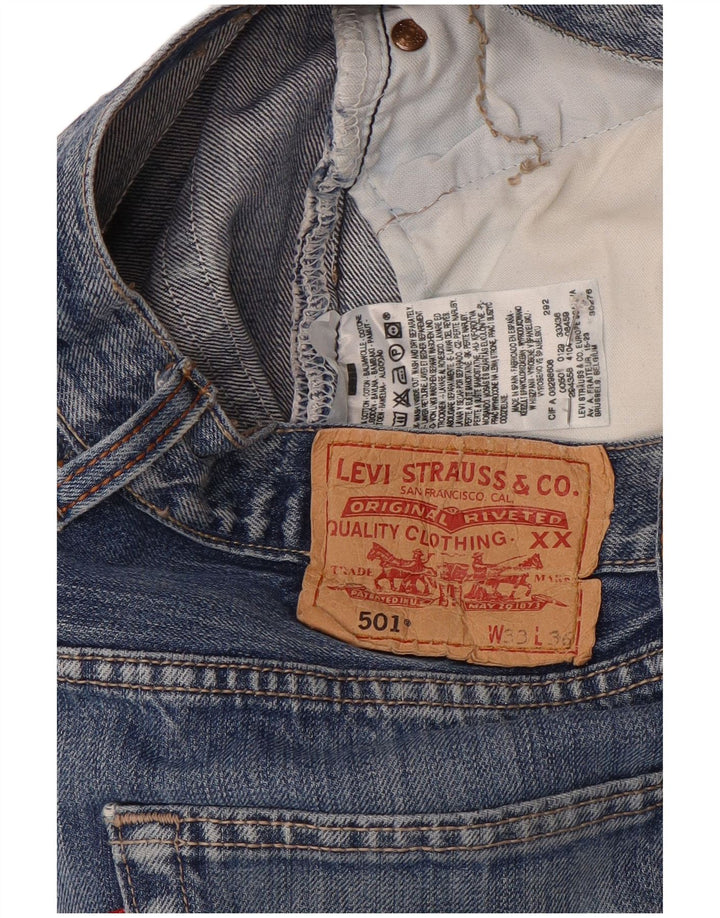Levi's Herren 501 Straight Jeans W33 L27 Blaue Baumwolle