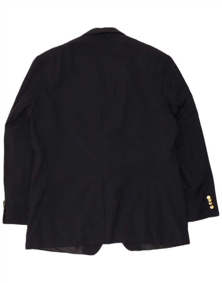 Chaps Herren-Blazer mit 2 Knöpfen, UK 38, mittelmarineblaue Wolle