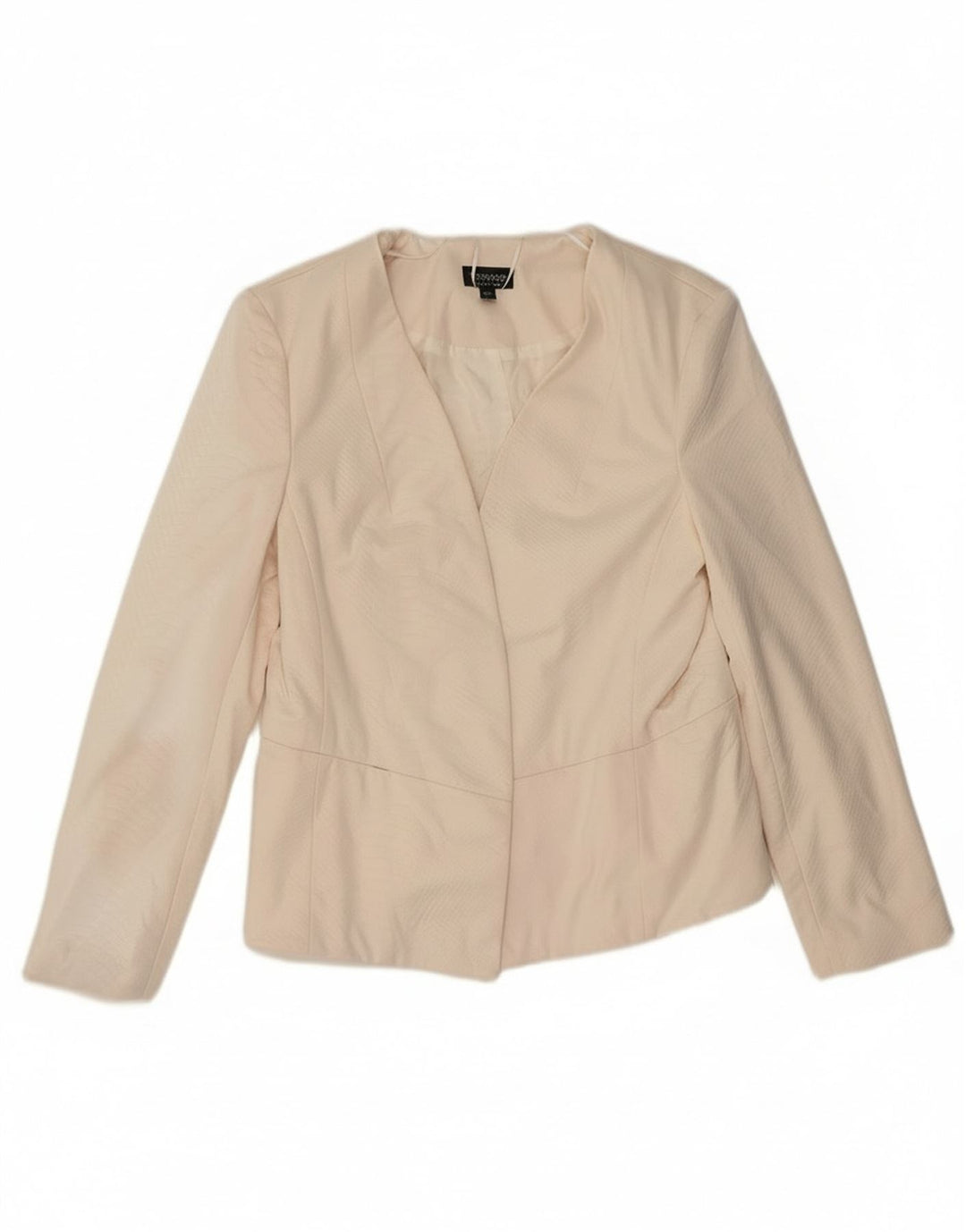 Offene Blazerjacke für Damen von Topshop, Gr. 44, groß, cremefarben, mit Tiermuster