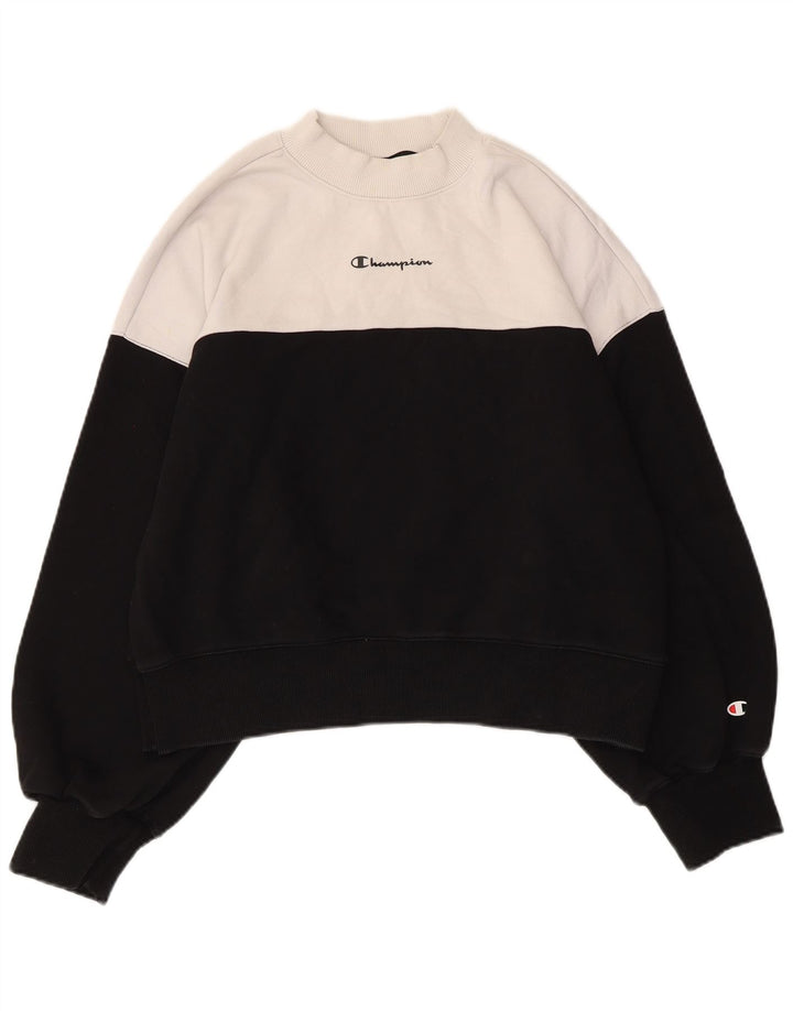 Champion Damen-Sweatshirt in Übergröße, Gr. 14, Mittelschwarz, Farbblock