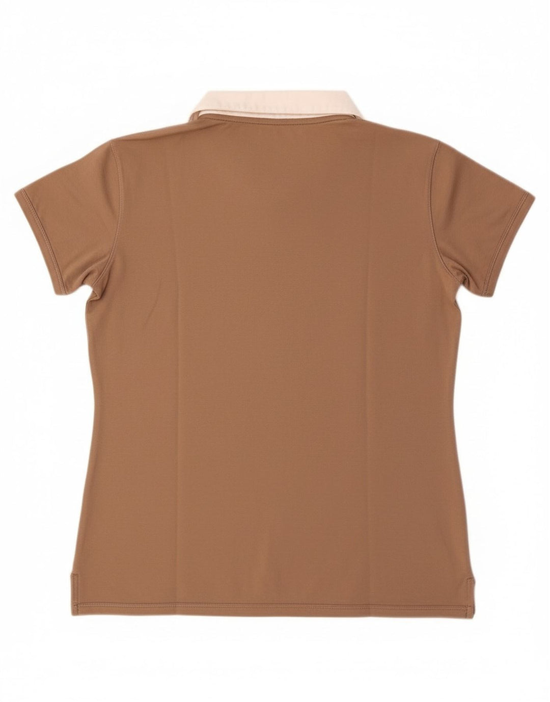 Nike Damen Poloshirt UK 10/12 mittelbraune Baumwolle