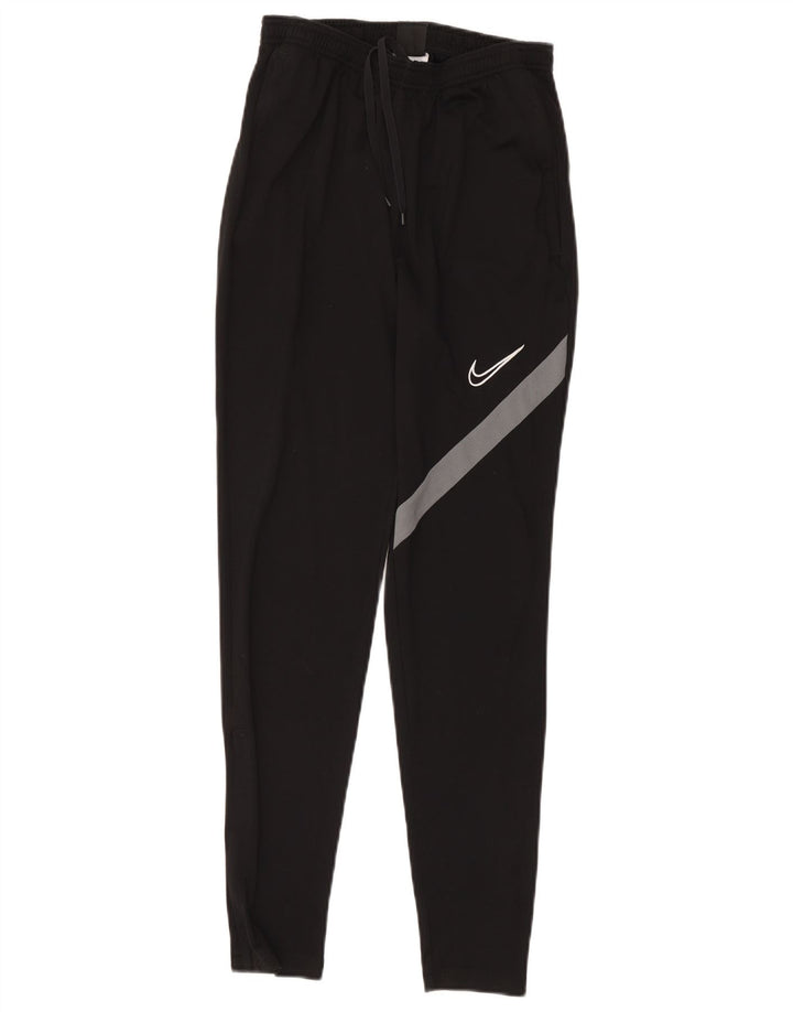 Nike Damen Dri Fit Graphic Trainingshose UK 8 Small Schwarz Polyester