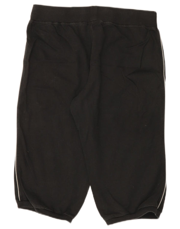Puma Damen Bermuda Sport Shorts UK 14 Große schwarze Baumwolle