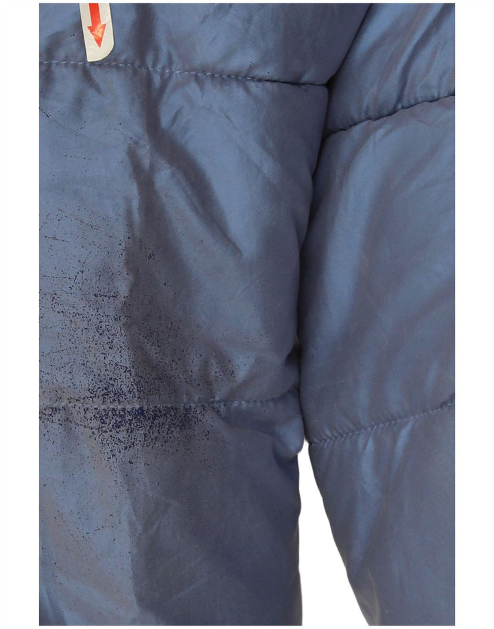 Levi's wattierte Mädchenjacke mit Kapuze, 13–14 Jahre, blaues Colourblock-Polyester