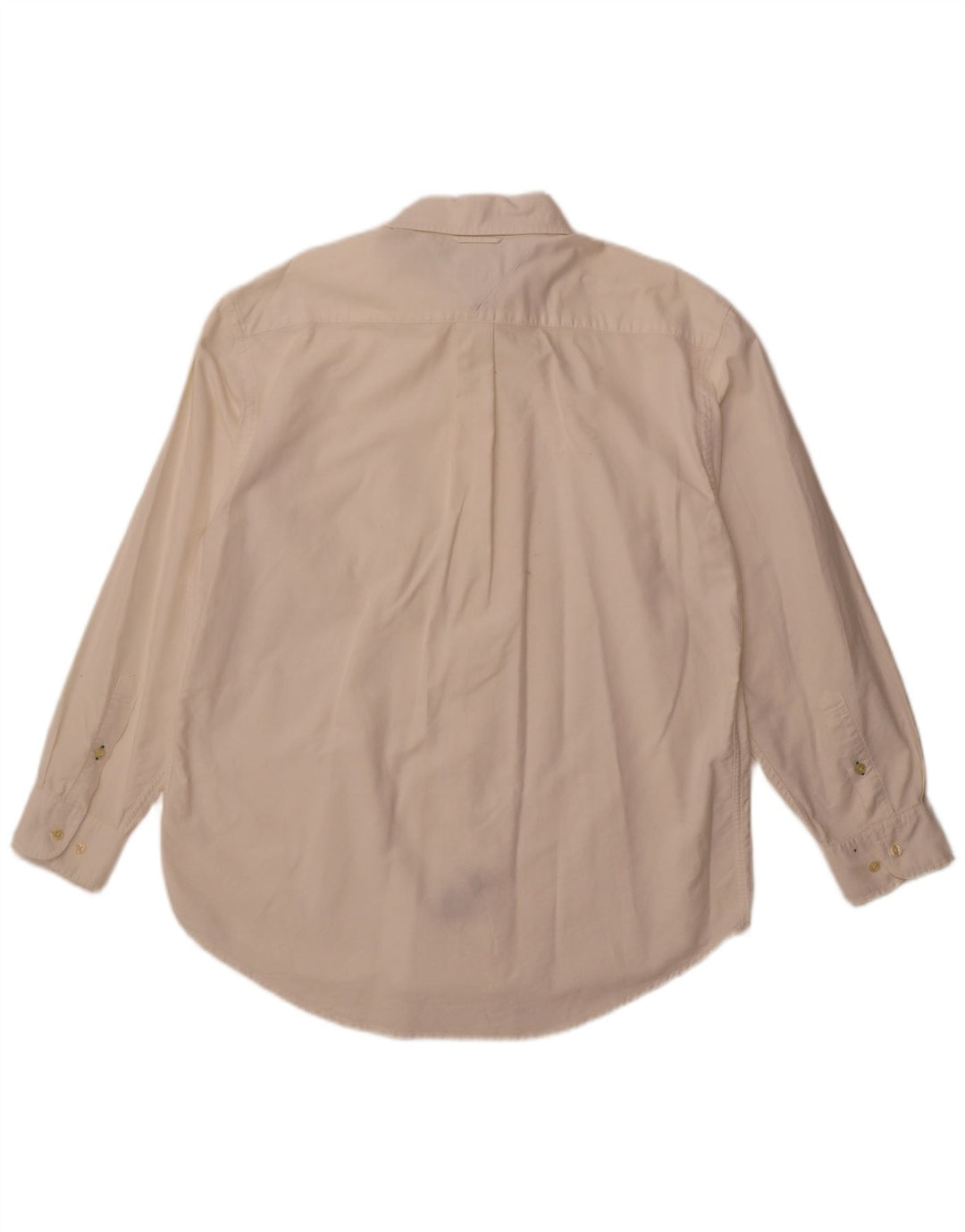 Tommy Hilfiger Herrenhemd, groß, cremefarbene Baumwolle