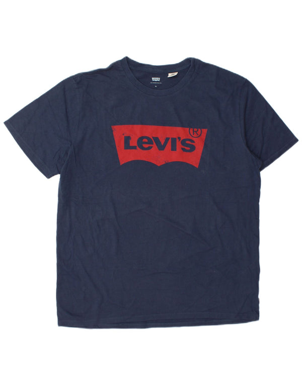 Levi's Herren-T-Shirt mit Grafik, XL, Marineblau, Baumwolle