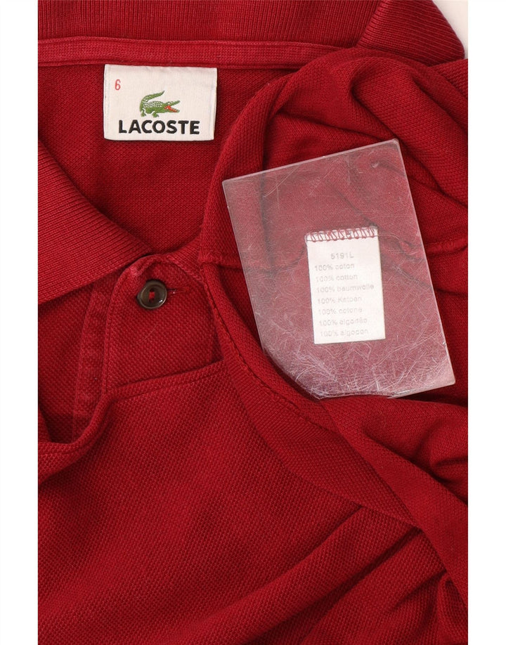 LACOSTE Mens Polo Shirt Size 6 XL Red Cotton Vintage Lacoste and Second-Hand Lacoste from Messina Hembry 