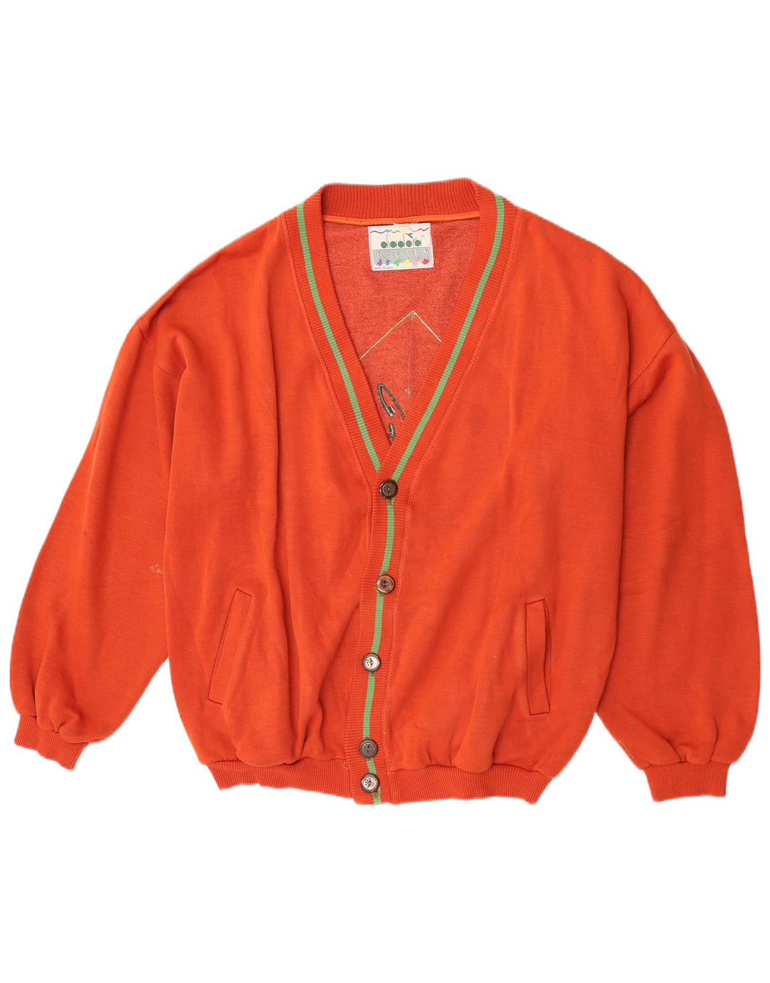 Diadora Herren-Cardigan mit Grafik, XL, Orange