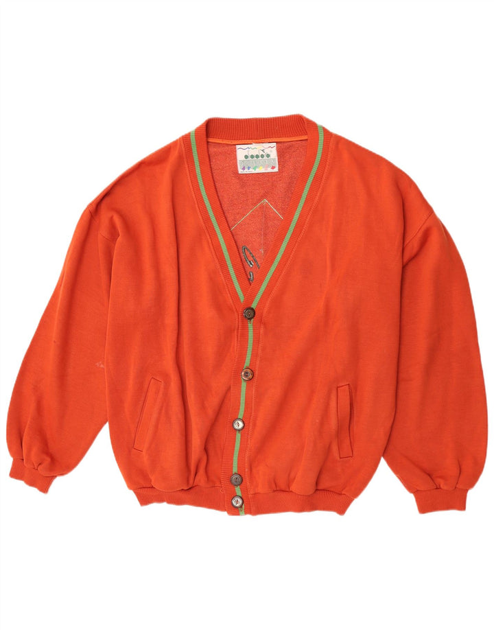 Diadora Herren-Cardigan mit Grafik, XL, Orange