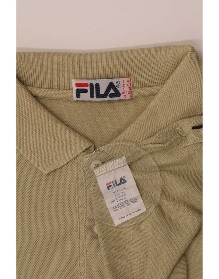 Fila Herren Poloshirt IT 48 Medium Khaki Baumwolle