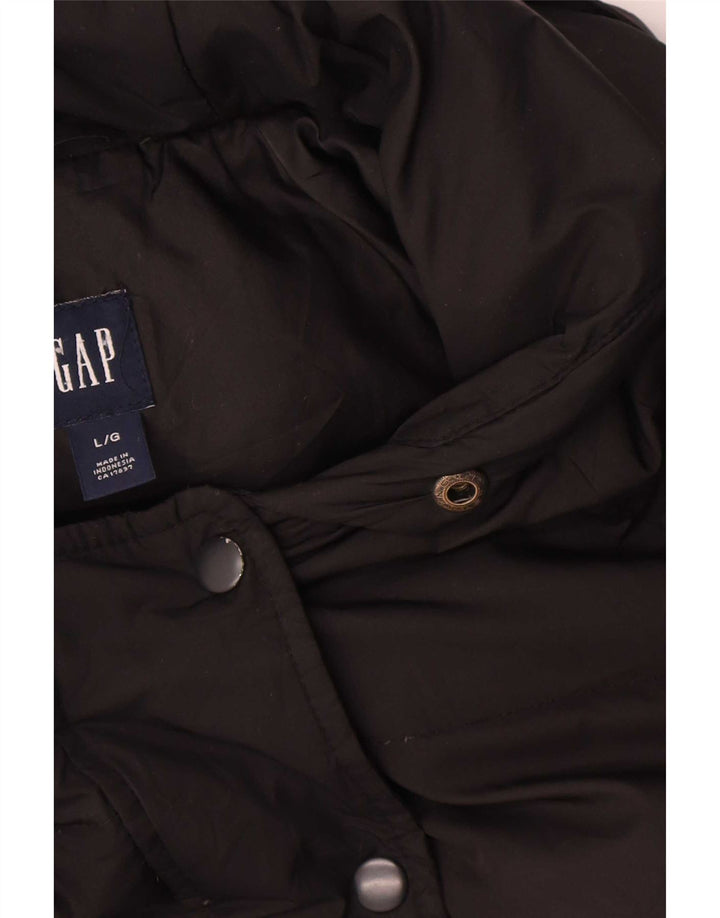 Gap Wattierte Damenjacke mit Kapuze, UK 16, Größe L, Schwarz