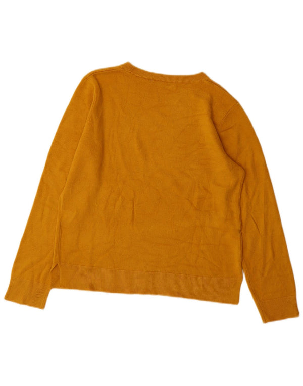 Marks & Spencer Damen-Pullover mit U-Boot-Ausschnitt, Gr. 10, Small, Gelb, Acryl