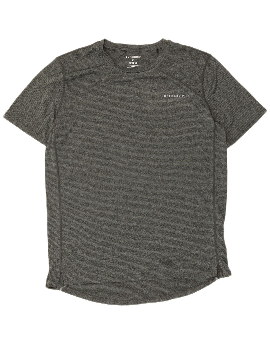 SUPERDRY Mens T-Shirt Top Large Grey Polyester