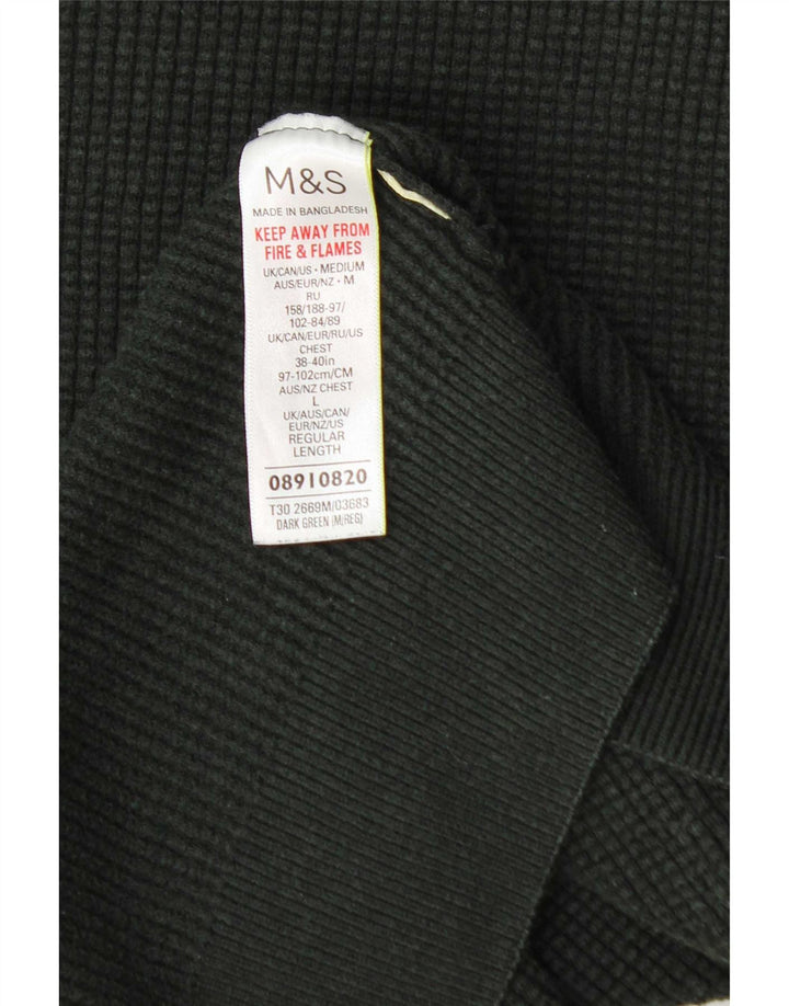 Marks & Spencer Damen-Pullover mit Rundhalsausschnitt, Gr. 14, Mittelgrün