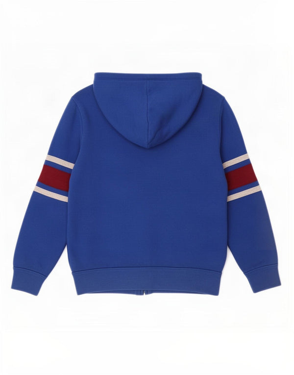 Gap Jungen-Kapuzenpullover mit grafischem Reißverschluss, 15–16 Jahre, XL, blaue Baumwolle
