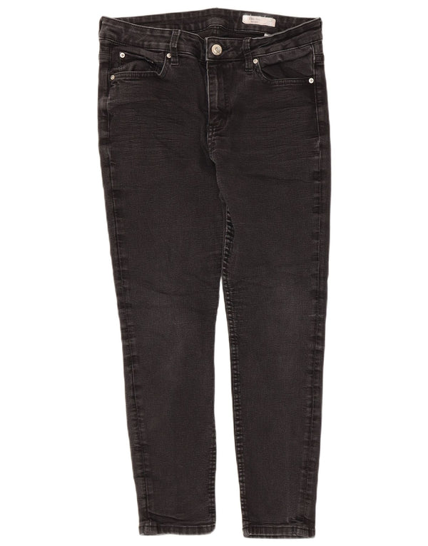Marks & Spencer Damen The Ivy Crop Skinny Jeans UK 14 Large W32 L24 Schwarz