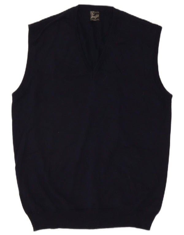 MAPIER Herren Weste Tank Top Medium Marineblau Wolle