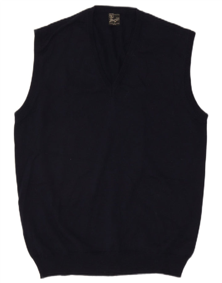 MAPIER Herren Weste Tank Top Medium Marineblau Wolle