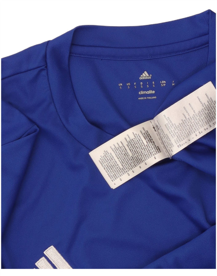 ADIDAS Herren Climalite T-Shirt Top Small Blau Polyester