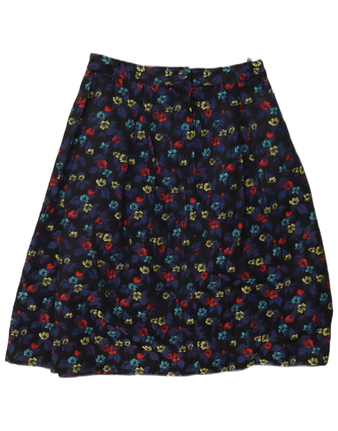 Vintage Damen A-Linienrock W28 Medium Mehrfarbig geblümt