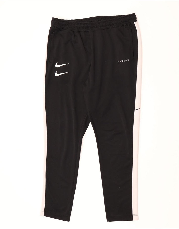 Nike Herren Swoosh Trainingshose XL Schwarz Colourblock Polyester