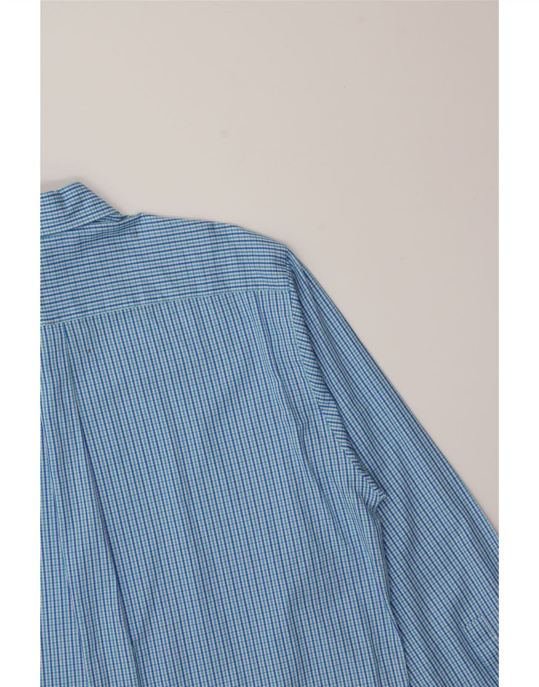 MICHAEL KORS Mens Tall Shirt Size 16 Large Blue Check Cotton Vintage Michael Kors and Second-Hand Michael Kors from Messina Hembry 
