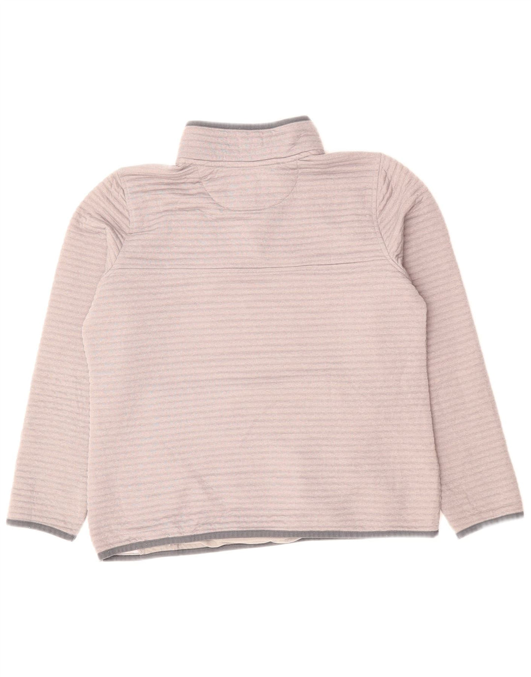 L.L.Bean Damen-Sweatshirt mit Knopfkragen, Gr. 40, Größe L, Grau, Polyester