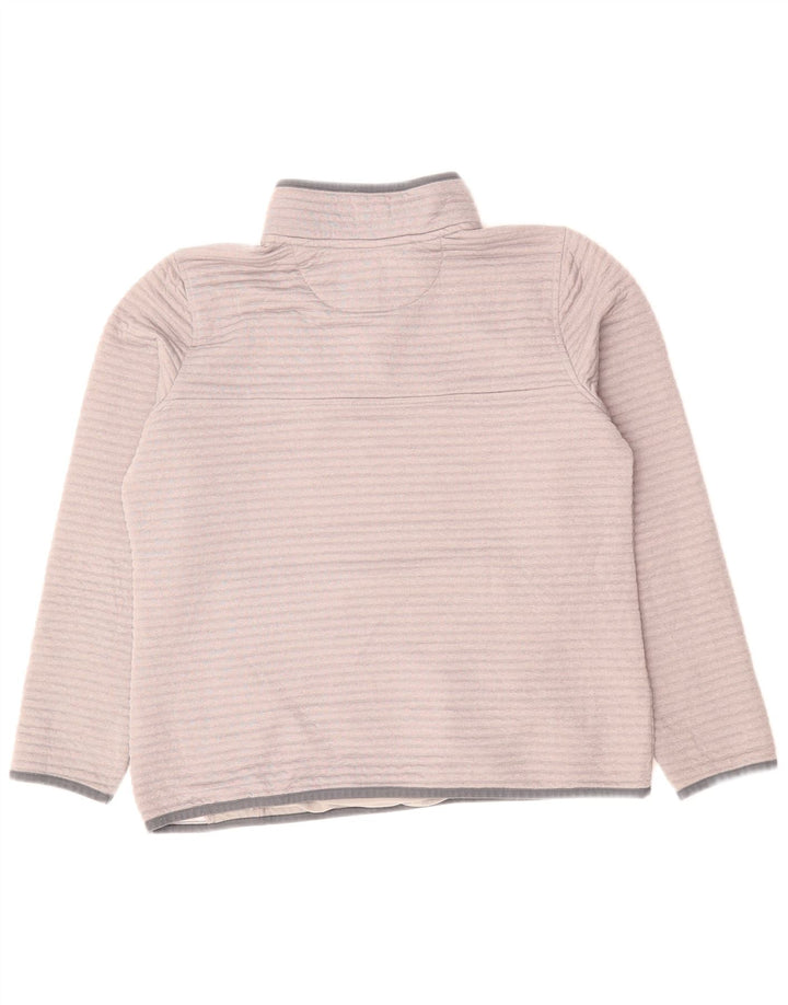 L.L.Bean Damen-Sweatshirt mit Knopfkragen, Gr. 40, Größe L, Grau, Polyester