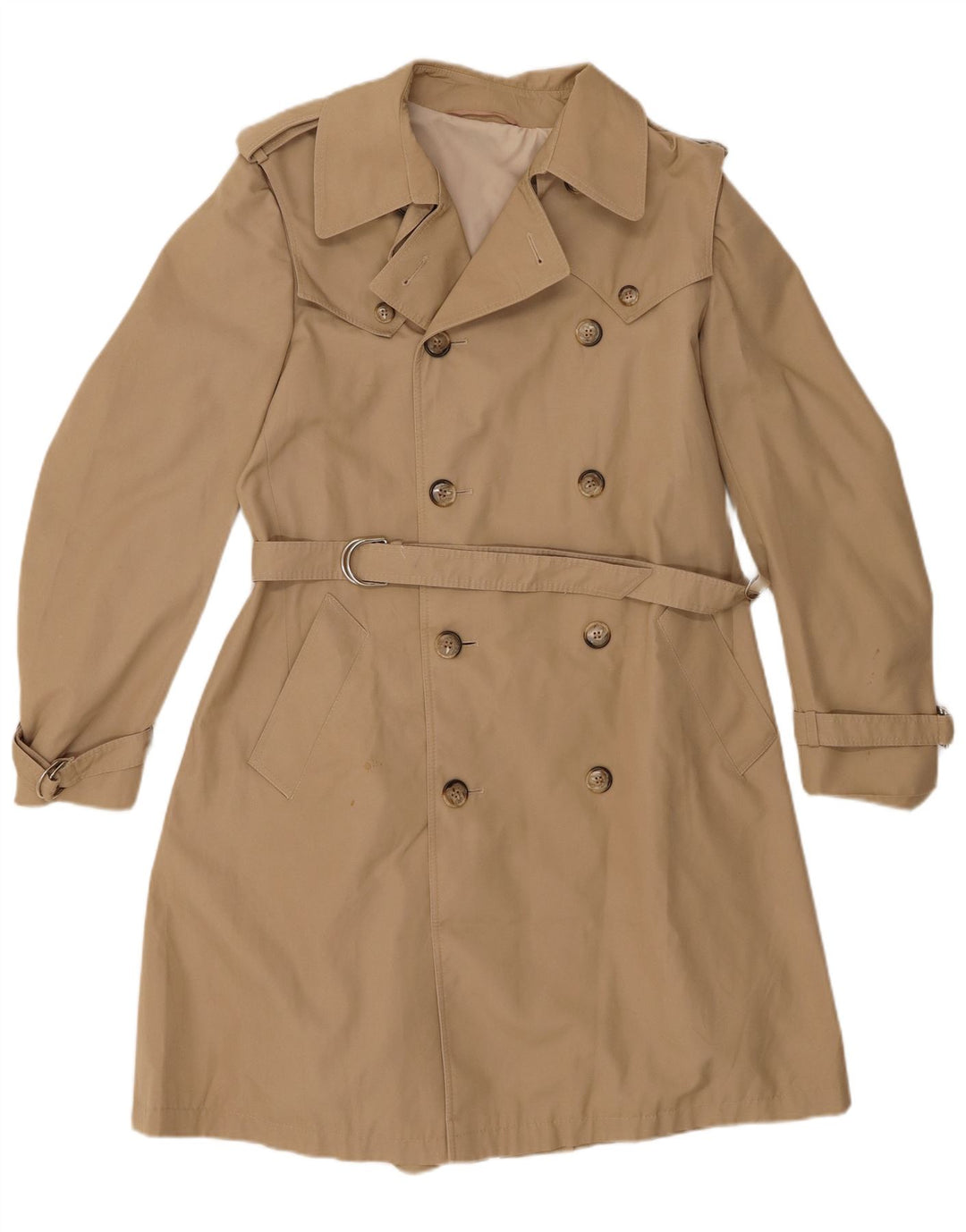 Vintage Damen Trenchcoat UK 12 Medium Beige Synthetik