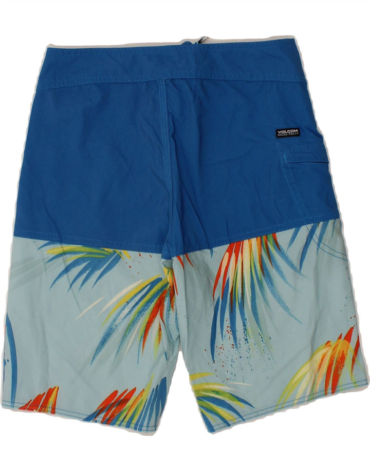 VOLCOM Boys Swimming Shorts 13-14 Years Blue Colourblock Polyester Vintage Volcom and Second-Hand Volcom from Messina Hembry 
