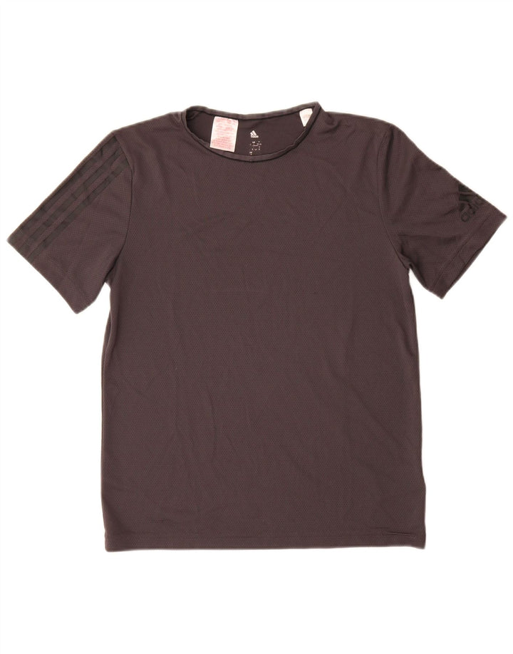 Adidas Damen Climacool T-Shirt Top UK 12 Mittelgraues Polyester