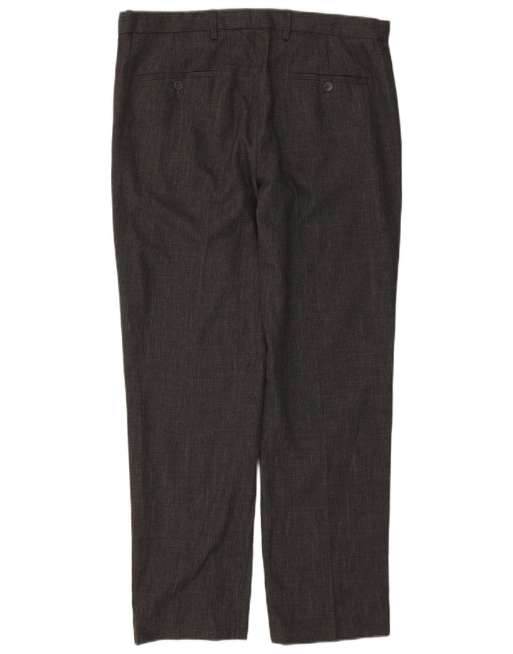 MARKS & SPENCER Gerade Herren-Anzughose W36 L31 Graues Polyester