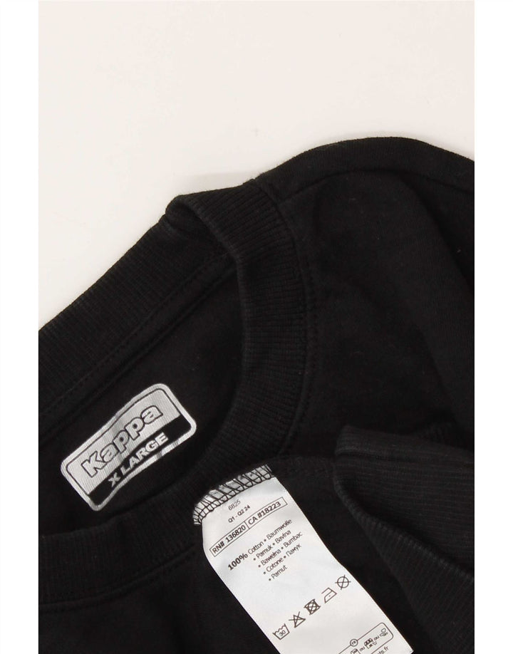 Kappa Herren Graphic Sweatshirt Pullover XL Schwarz Baumwolle