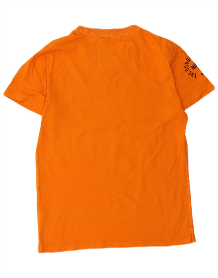 Superdry Herren Grafik-T-Shirt-Oberteil aus mitteloranger Baumwolle