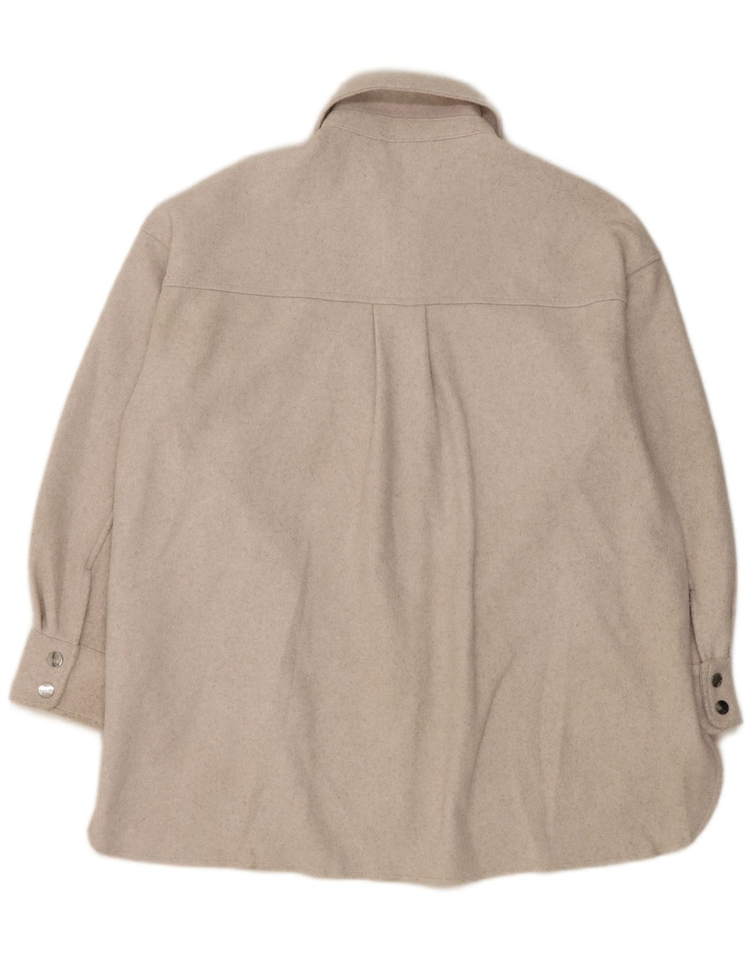 Zara Damen-Oversize-Flanellhemd, UK 10, Small, Grau, Polyester